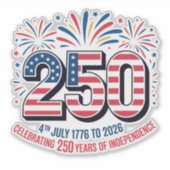 250 Years of Independence Sticker (Voorkant)