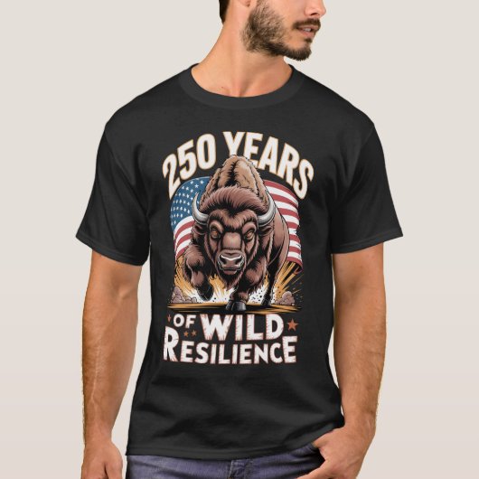 250 Years of Wild Resilience Bison T-shirt (Voorkant)