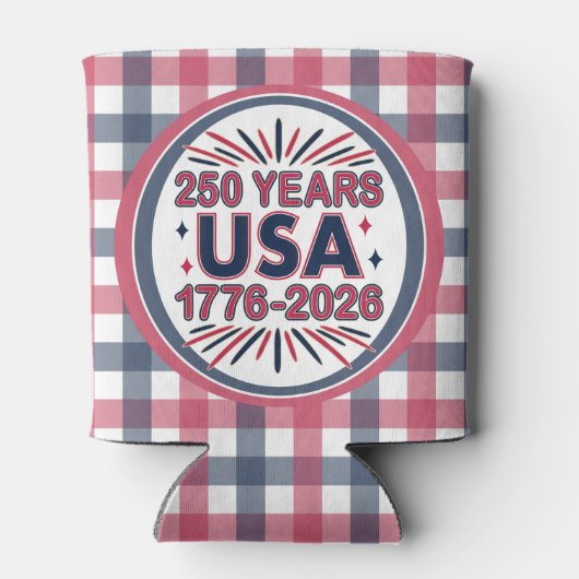 250 Years USA | 1776–2026 Semiquincentennial Blikjeskoeler (Achterkant)