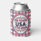 250 Years USA | 1776–2026 Semiquincentennial Blikjeskoeler (Blikje Achterkant)