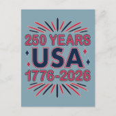 250 Years USA | 1776–2026 Semiquincentennial Briefkaart (Voorkant)