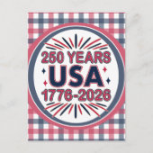 250 Years USA | 1776–2026 Semiquincentennial Briefkaart (Voorkant)