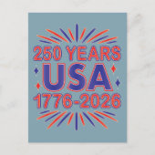 250 Years USA | 1776–2026 Semiquincentennial Briefkaart (Voorkant)