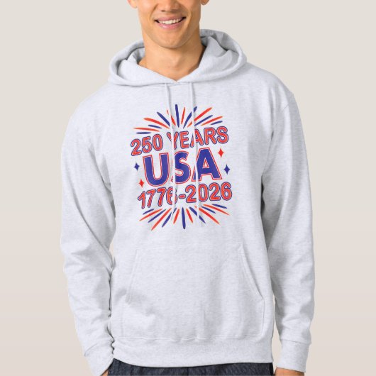 250 Years USA | 1776–2026 Semiquincentennial Hoodie (Voorkant)