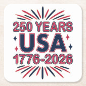 250 Years USA | 1776–2026 Semiquincentennial Kartonnen Onderzetters (Voorkant)