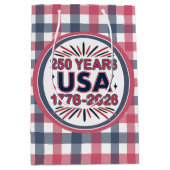 250 Years USA | 1776–2026 Semiquincentennial Medium Cadeauzakje (Voorkant)