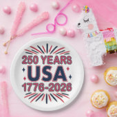 250 Years USA | 1776–2026 Semiquincentennial Papieren Bordje (Feest)