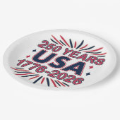 250 Years USA | 1776–2026 Semiquincentennial Papieren Bordje (Gekanteld)