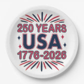 250 Years USA | 1776–2026 Semiquincentennial Papieren Bordje (Voorkant)