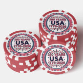 250 Years USA | 1776–2026 Semiquincentennial Poker Chips (Opstapeling)