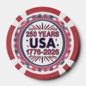 250 Years USA | 1776–2026 Semiquincentennial Poker Chips (Achterkant)