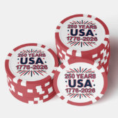 250 Years USA | 1776–2026 Semiquincentennial Poker Chips (Opstapeling)