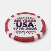 250 Years USA | 1776–2026 Semiquincentennial Poker Chips (Enkel)