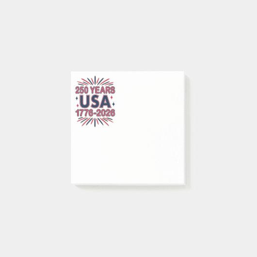 250 Years USA | 1776–2026 Semiquincentennial Post-it® Notes (Voorkant)