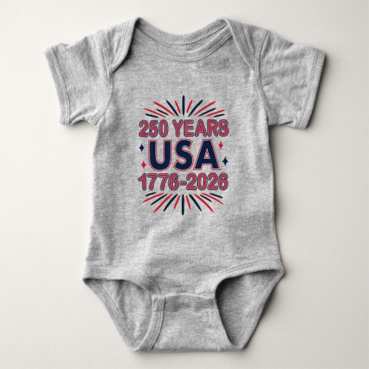 250 Years USA | 1776–2026 Semiquincentennial Romper (Voorkant)