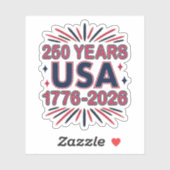 250 Years USA | 1776–2026 Semiquincentennial Sticker (Vel)