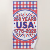 250 Years USA | 1776–2026 Semiquincentennial Strandlaken (Voorkant)