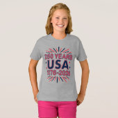 250 Years USA | 1776–2026 Semiquincentennial T-shirt (Voorkant volledig)