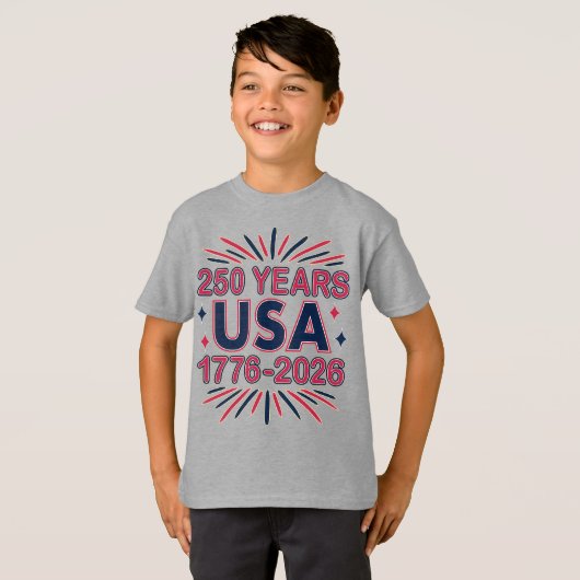 250 Years USA | 1776–2026 Semiquincentennial T-shirt (Voorkant volledig)