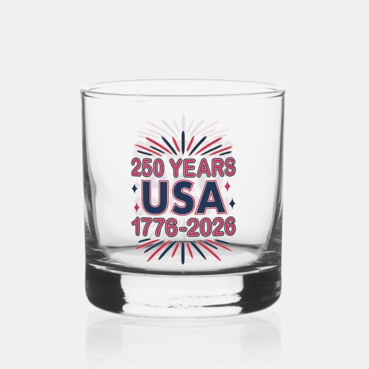 250 Years USA | 1776–2026 Semiquincentennial Whisky Glas (Voorkant)