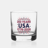 250 Years USA | 1776–2026 Semiquincentennial Whisky Glas (Achterkant)