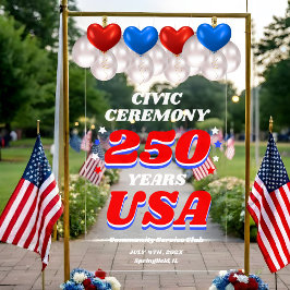 250 Years USA Civic Ceremony Acryl Bord