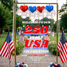 250 Years USA Commemorative Welcome Acryl Bord