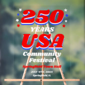 250 Years USA Community Festival Welcome Acryl Bord (Neutraal)