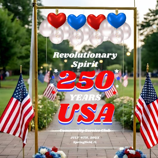 250 Years USA Custom Event Acryl Bord