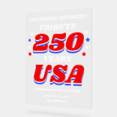 250 Years USA Founding Fathers Tribute Acryl Bord (Hoek)