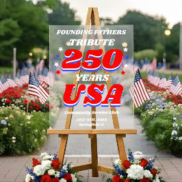 250 Years USA Founding Fathers Tribute Acryl Bord