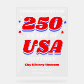 250 Years USA Freedom & Liberty Acryl Bord (Voorkant)