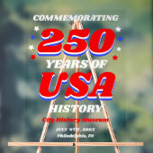 250 Years USA Freedom & Liberty Acryl Bord (Neutraal)