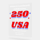 250 Years USA Historic Landmark Celebration Acryl Bord (Hoek)
