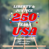 250 Years USA Liberty & Justice Celebration Acryl Bord (Neutraal)