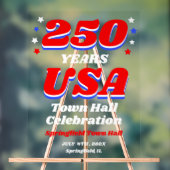 250 Years USA Local Government Event Welcome Acryl Bord (Neutraal)