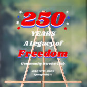 250 Years USA Official Commemorative Acryl Bord (Neutraal)