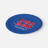 250 Years USA Party Custom Patriotic Papieren Bordje (Gekanteld)
