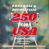 250 Years USA Patriotic Ceremony Acryl Bord (Neutraal)