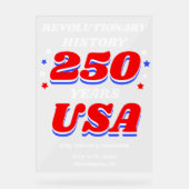 250 Years USA Revolutionary History Acryl Bord (Voorkant)