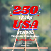 250 Years USA School Celebration Welcome Acryl Bord (Neutraal)