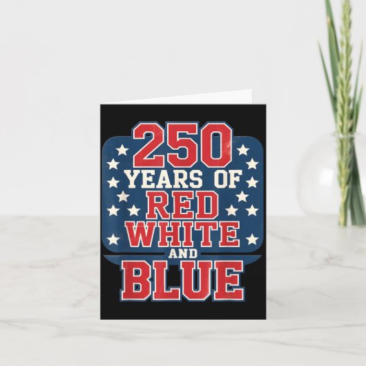 250e 4 juli - 250 jaar rood wit blauw kaart (Voorkant)