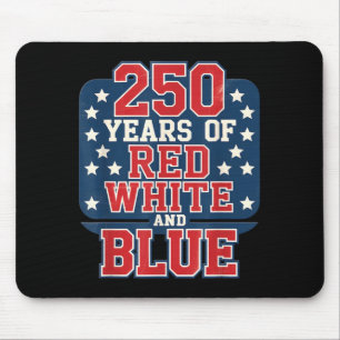 250e 4 juli - 250 jaar rood wit blauw muismat