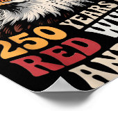 250e 4 juli - 250 jaar rood wit blauw poster (Hoek)