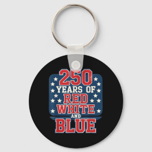 250e 4 juli - 250 jaar rood wit blauw sleutelhanger