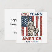 250e Amerika Liberty Standbeeld Obama Patriottisch (Voorkant / Achterkant)
