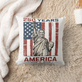 250e Amerika Liberty Standbeeld Obama Patriottisch Kussen