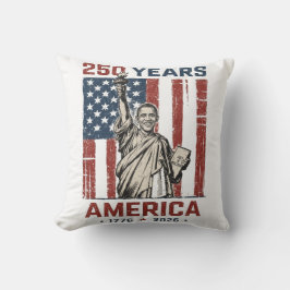 250e Amerika Liberty Standbeeld Obama Patriottisch Kussen