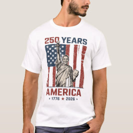 250e Amerika Liberty Standbeeld Obama Patriottisch T-shirt