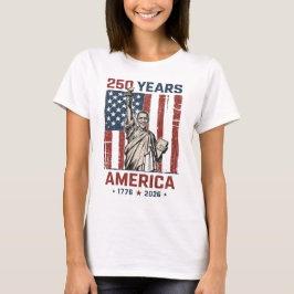 250e Amerika Liberty Standbeeld Obama Patriottisch T-shirt